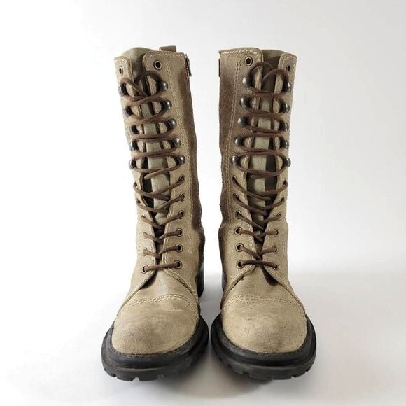 Vintage 90s Grunge Combat Chunky Platform Boots - 7 - Picture 6 of 12